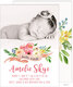 Ribbon with Flowers Photo Birth Announcements Image 4 of 4